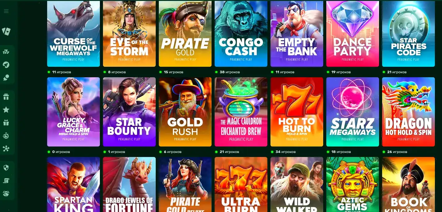 Интерфейс быстрого пополнения счета и верификации в казино